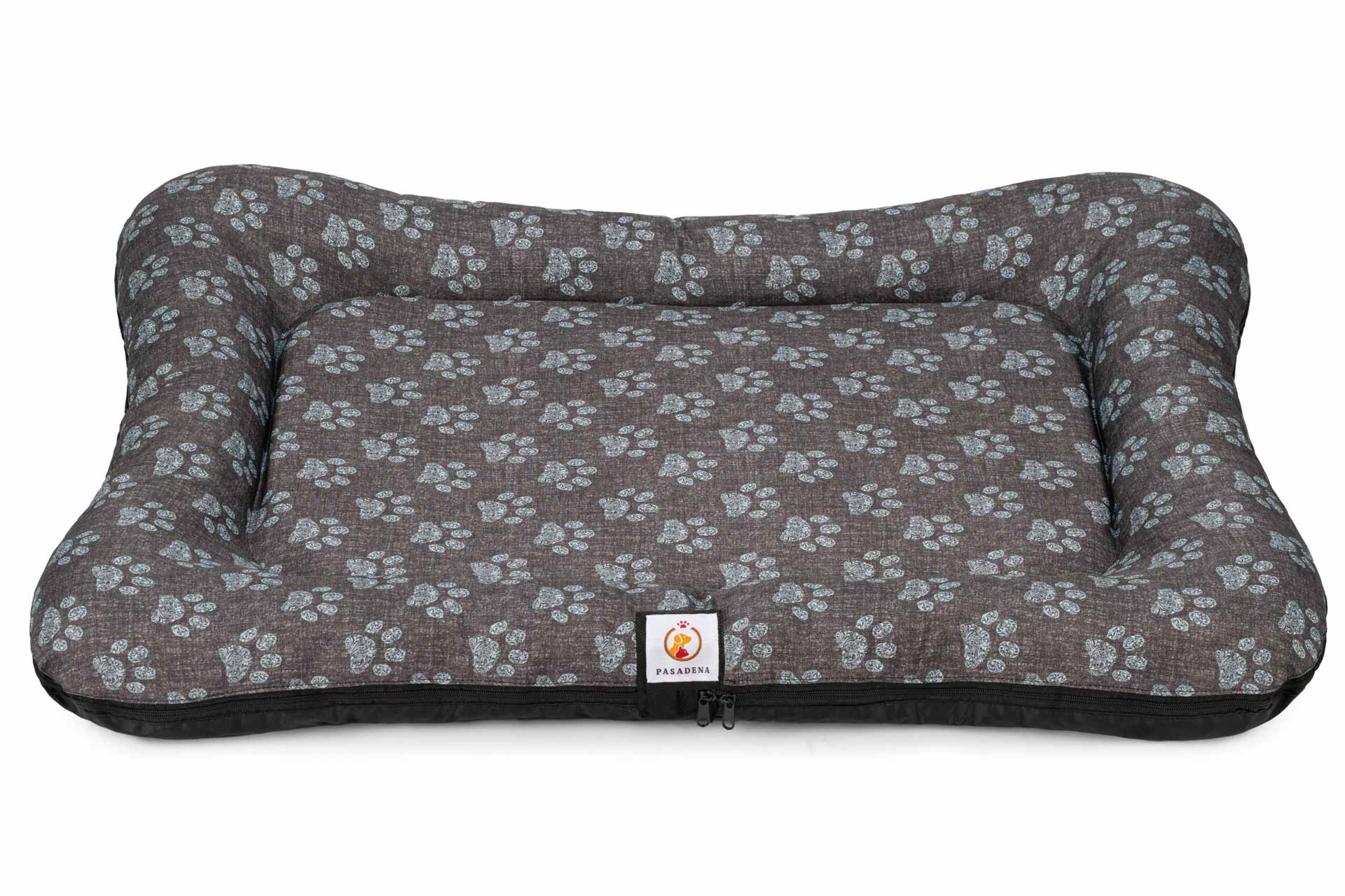 Hundebett Stoff Grau hellgraue Pfoten | HundeRast